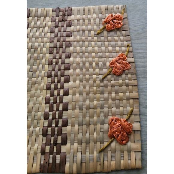 PLACEMENTS & NAPKIN HOLDERS-Mexican -Woven Straw 6 Placemats & 10 Holders - Picture 13 of 15